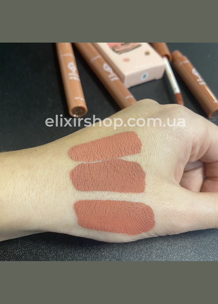 Набір водостійких рідких матових помад Matte Lipgloss B 3 шт Dragon Ranee (314933561)