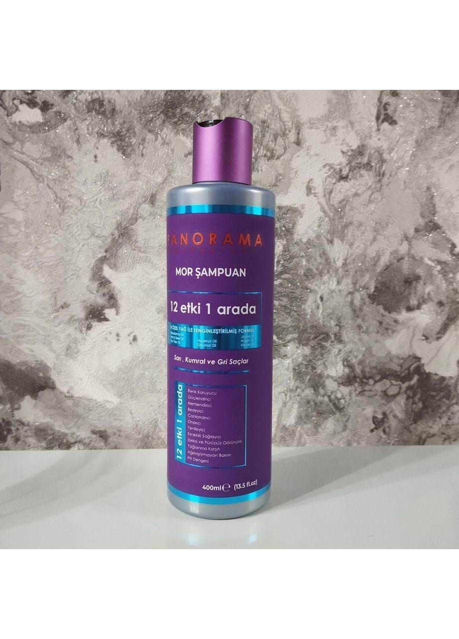 Фіолетовий шампунь для підтримки кольору фарбованого волосся PANORAMA, 400 мл Руді (370203533)