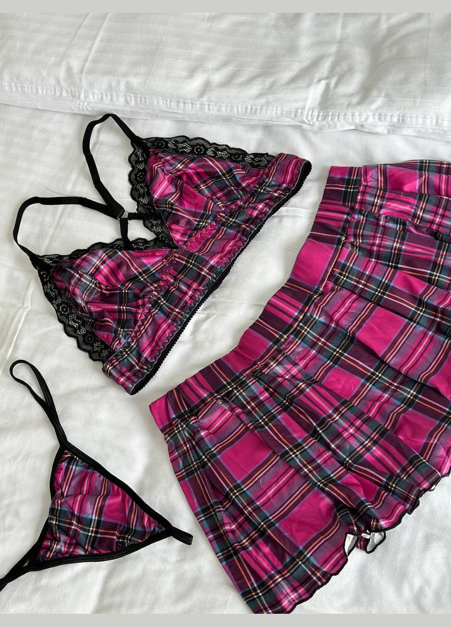 Спокусливий костюм школярки з мереживними деталями No Brand (324646503)