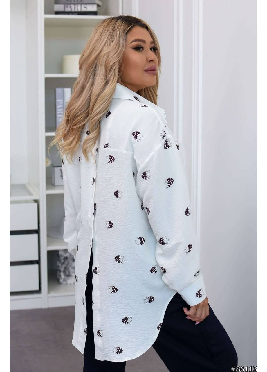 Сорочка софт котон жатка з розрізом на спині Україна (354820170)