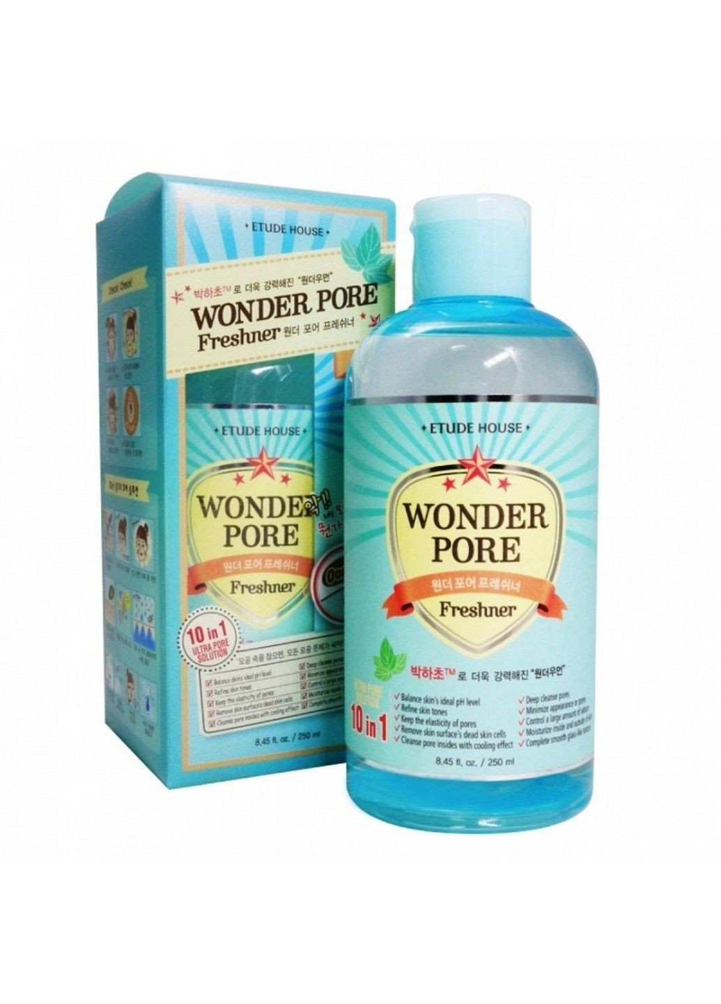 Тонер Освіжаючий Для Звуження Пор 10-в-1 Wonder Pore Freshner 250 мл Etude House (301084260)