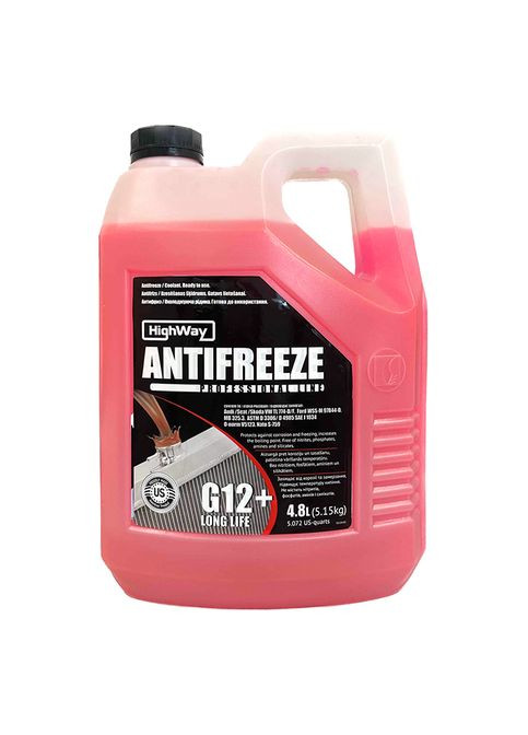 Антифриз LONG LIFE G12 + 40 ° C 5л Highway (352766725)