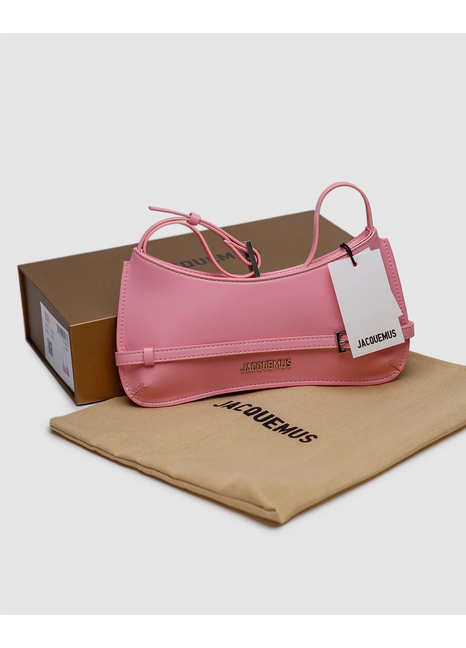 Сумка Jacquemus Le Bisou Ceinture Leather Shoulder Bag in Pink Жакмю́с (377509993)