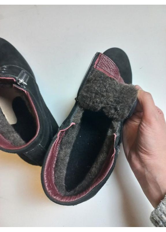 Черные зимние ботинки мужские зимние замш No Brand