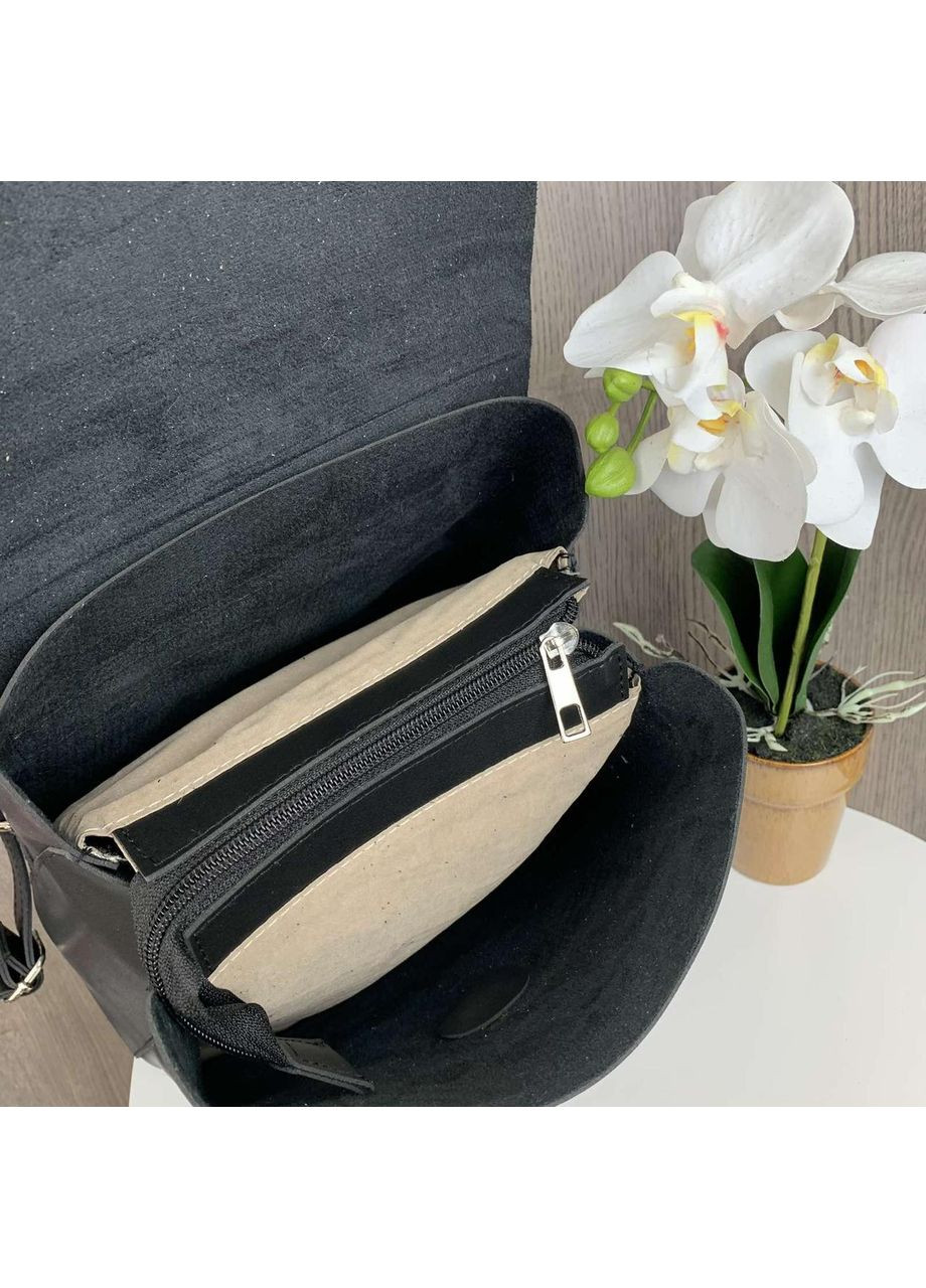 Жіночий рюкзак сумка трансформер з екошкіри міський для дівчат чорний рюкзак ProDobro (363258802)