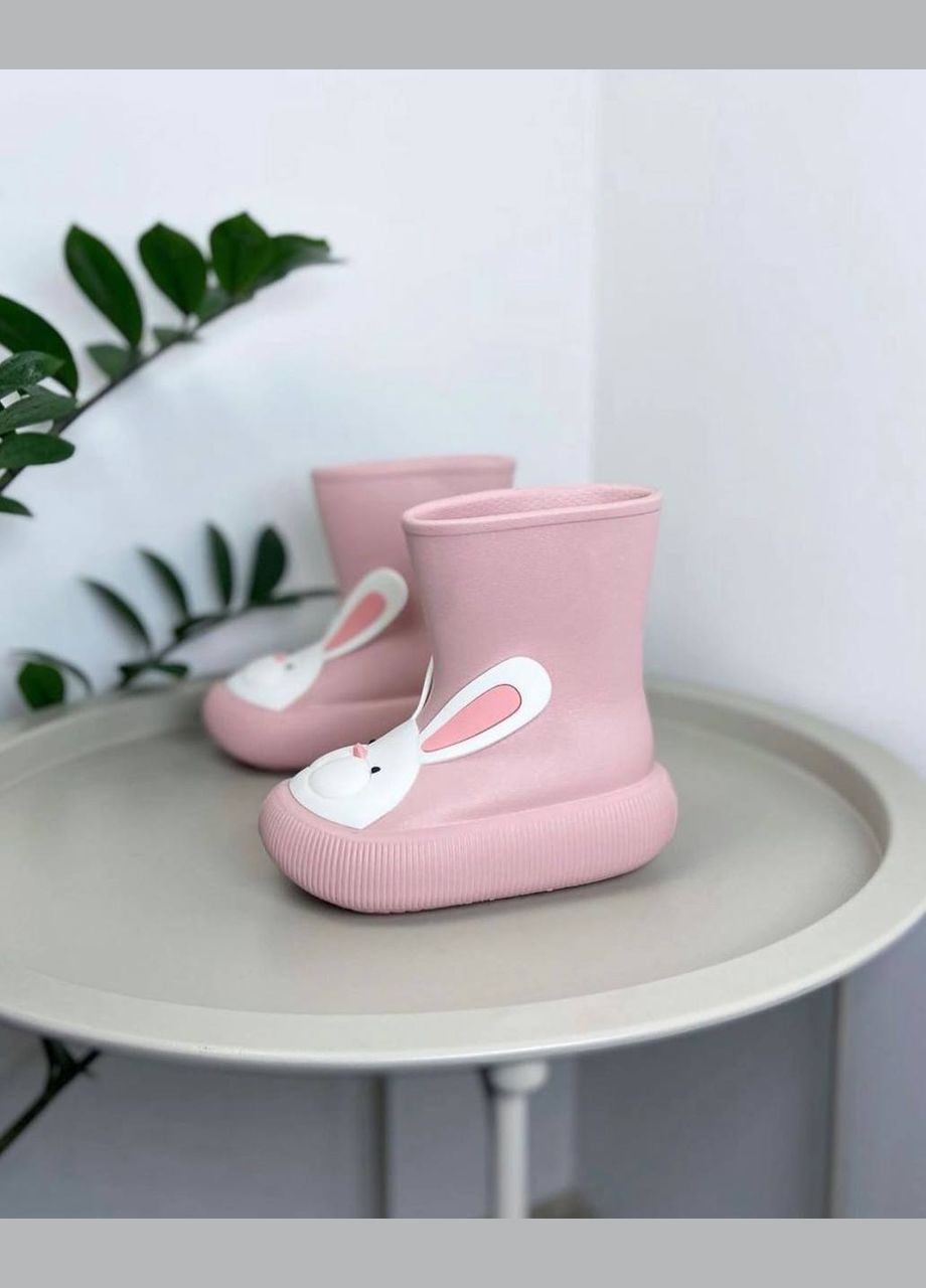 Розовые резиновые сапоги розовые 1101 No Brand