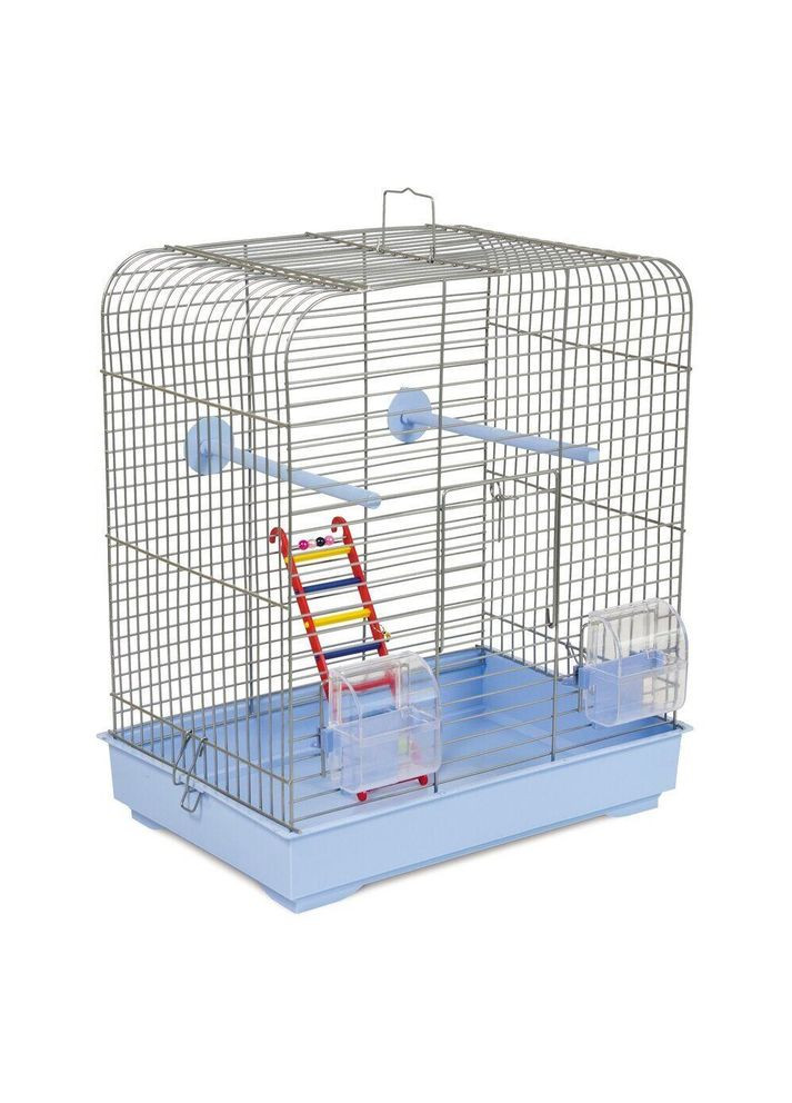 Клетка для птиц Белла, голубая, 37x25x37 см Природа (292257838)