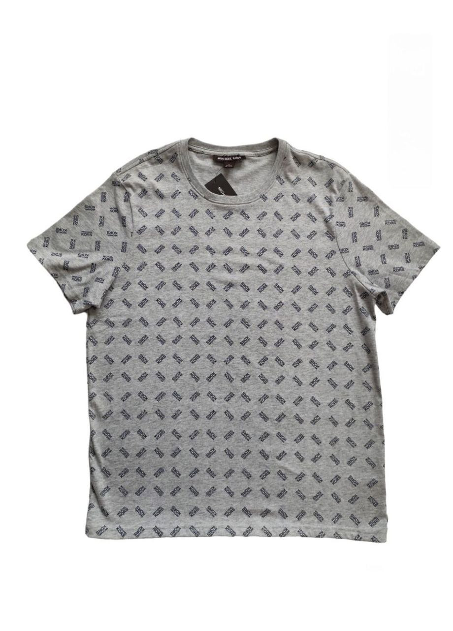 Серая футболка мужская серая с коротким рукавом Michael Kors