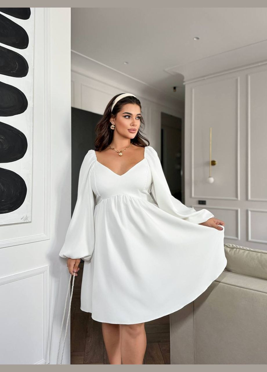 Білий коктейльна, ділова, повсякденний, кежуал, вечірня жіноча сукня кльош No Brand