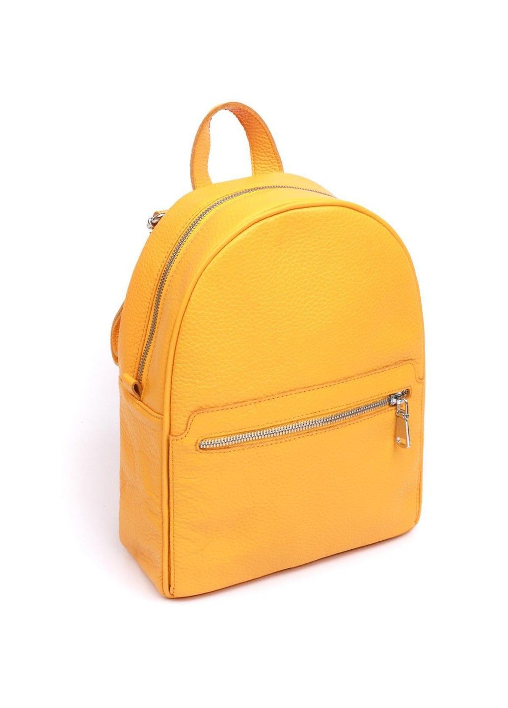 Яскравий жіночий рюкзак шкіряний 16306, Жовтий 21х28х9 см Shvigel (333662371)