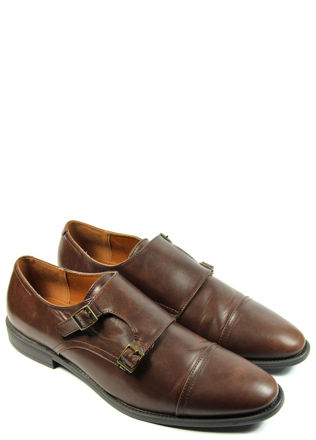 Коричневые кэжуал мужские монки Pier One с ремешком