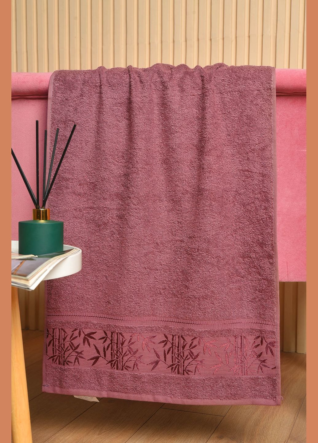 Полотенце для лица махровое фиолетового цвета Let's Shop однотонный фиолетовый