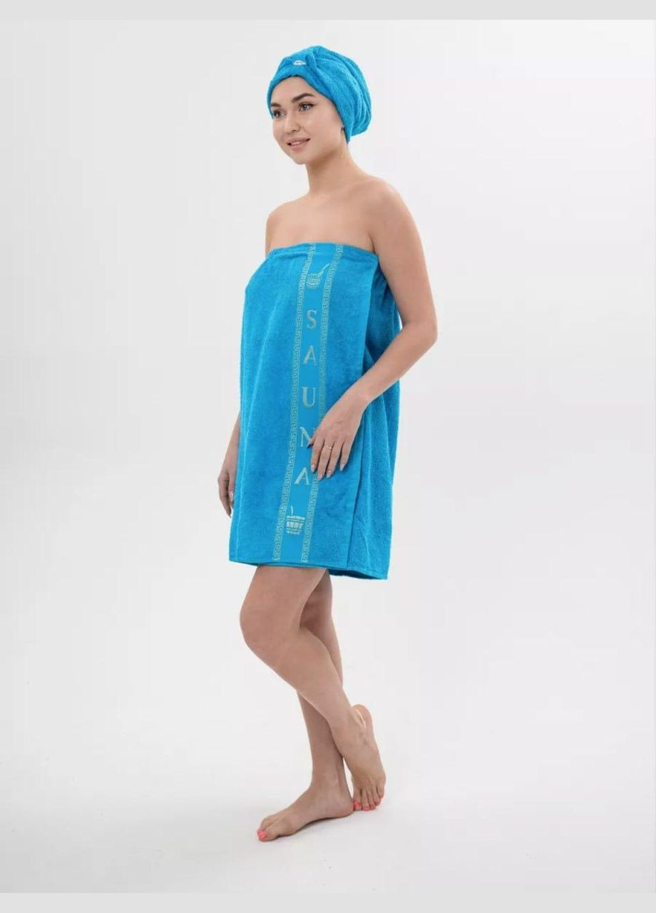 Набор для сауны 70х150 Голубой (П4К-К0406-double-006) No Brand голубой