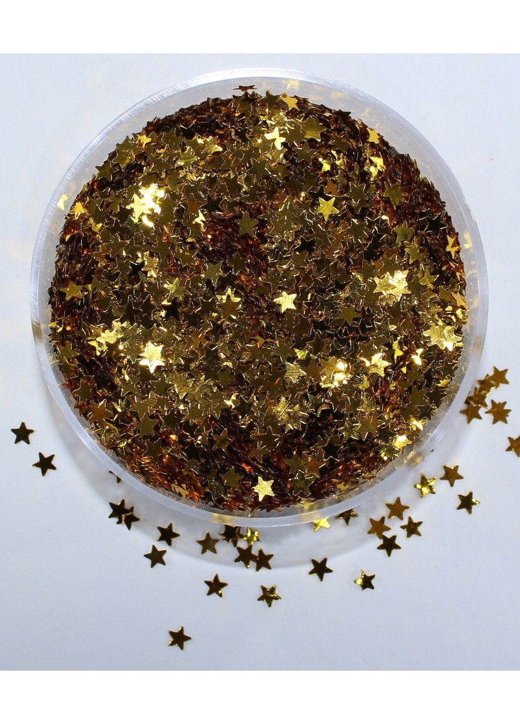 Глиттер (блестки), цвет - золото звёзды 5 г. No Brand (334342682)