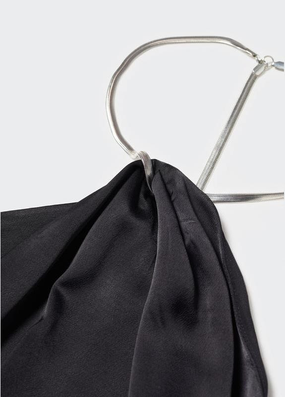 Стильний чорний топ з відкритою спиною Mango (329033714)