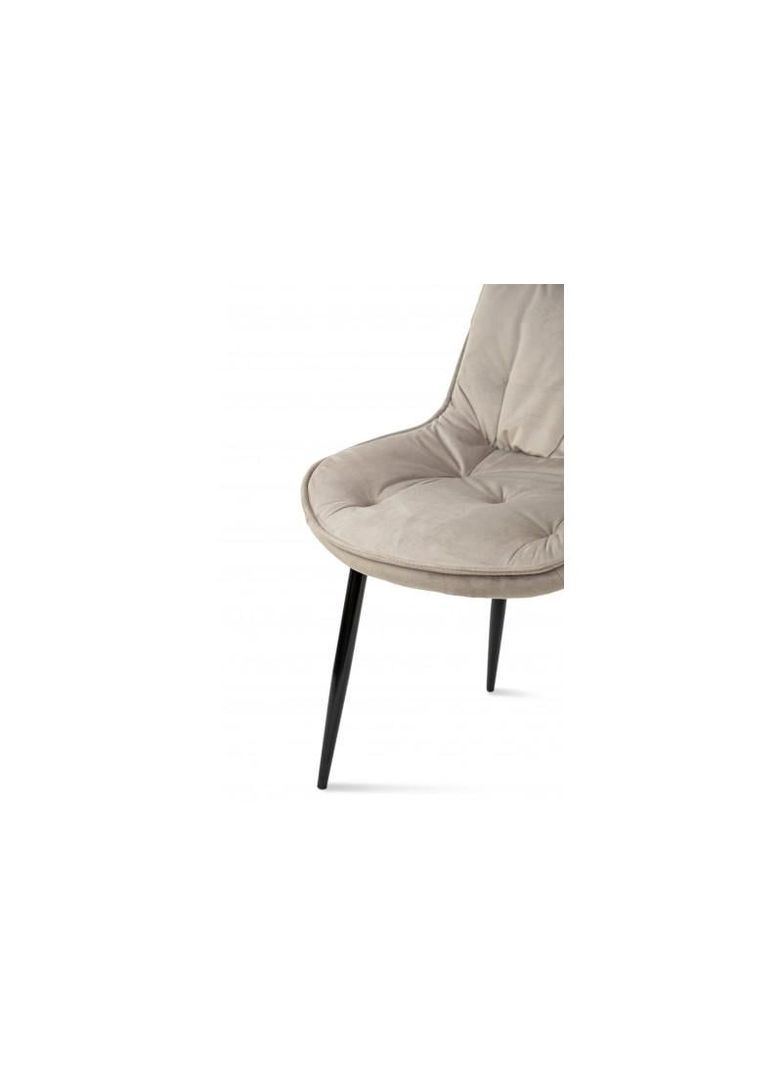 Кухонний стілець Prado R велюр Бежевий/Чорний Мікс Меблі 855251-01 855251 Мікс меблі (355468124)