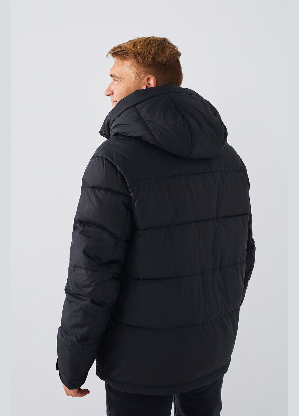 Чорна зимня куртка однотонна чоловіча 739 (2000990543219w) shop (2000990543219) Kings Wind