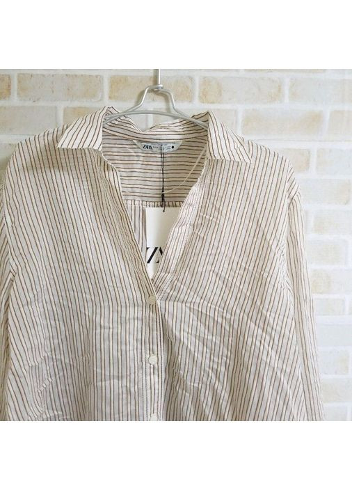 Бежевая рубашка Zara