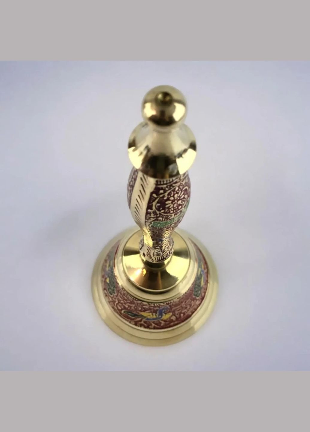 Дзвіночок з ручкою з малюнком бронзовий "Птахи на червоному тлі" (21,5х14х7,4 см) No Brand (316718145)