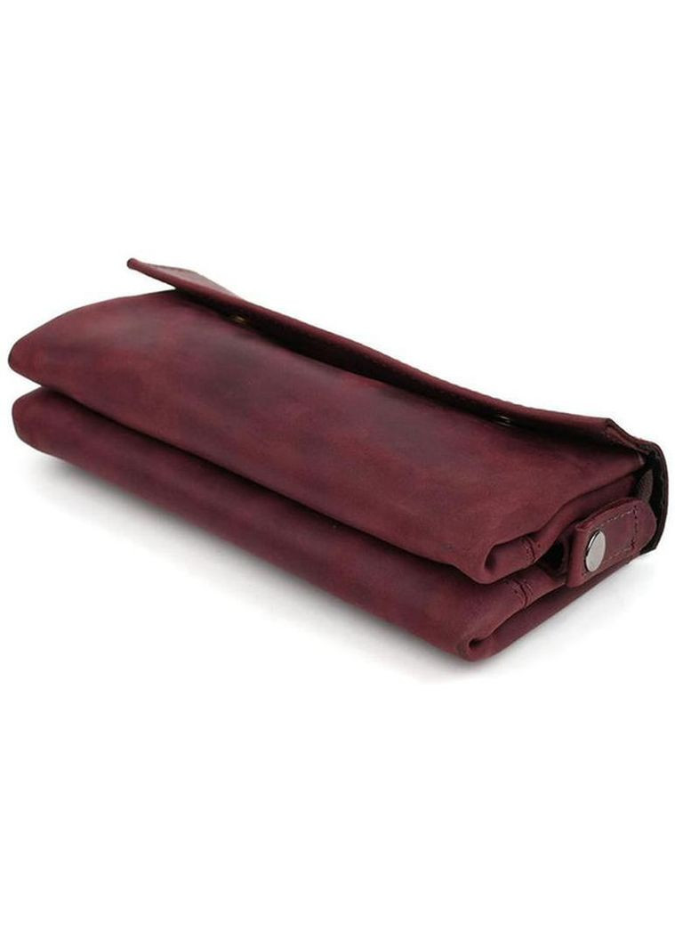 Сумка клатч на кисть чоловіча з натуральної шкіри маленька Бордовий 36474 TARWA (353966778)