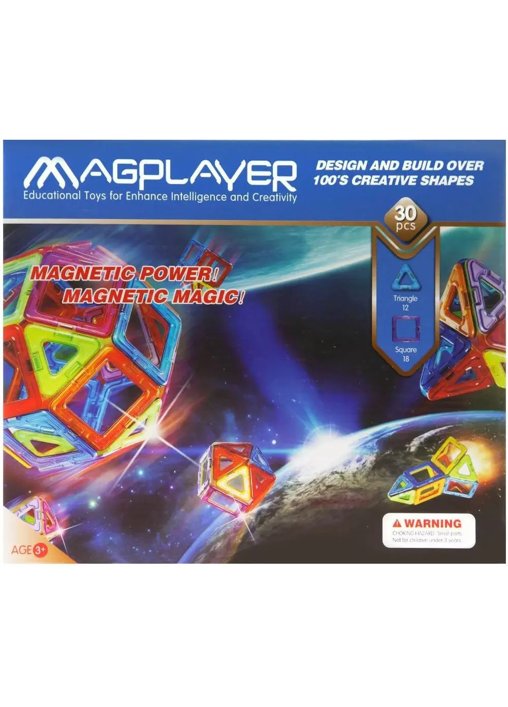 Конструктор магнитный набор 30 эл. (MPB-30) MagPlayer (360409982)