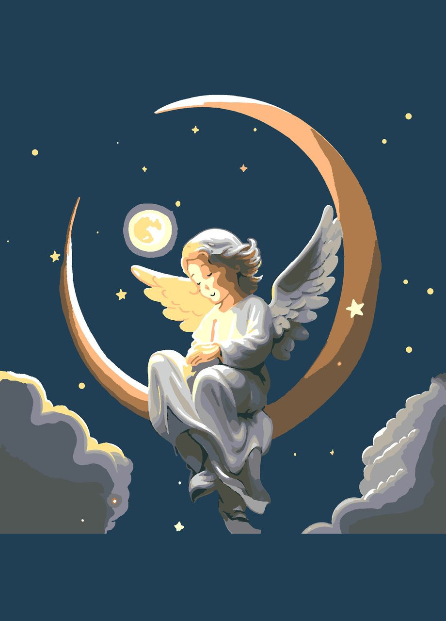 Картина по номерах зі світлодіодною підсвіткою для дітей Колискова 25x25 см (ГР1-017) Riviera Blanca (303135825)