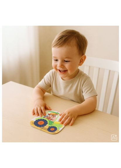 Пазл (300685) Dodo 4 в 1 Baby puzzle. Транспорт (366156438)