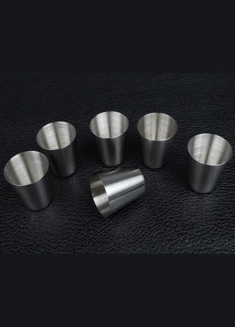 Набор 6 дорожных стальных стопок 30мл в черном чехле. Empire (329894764)