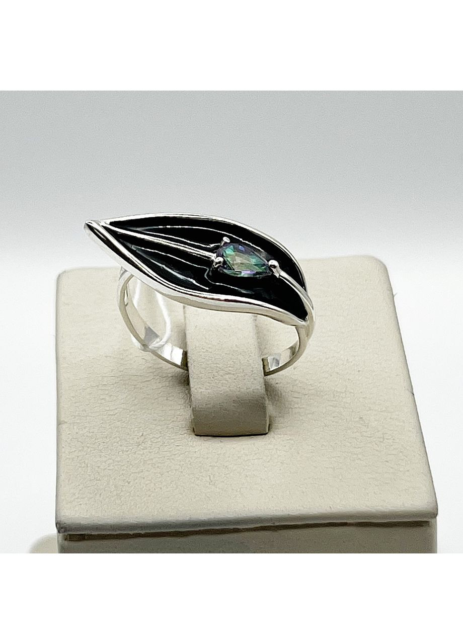 Кольцо серебряное с ювелирной эмалью "Туна" 17,5 3,46 г No Brand (370142724)