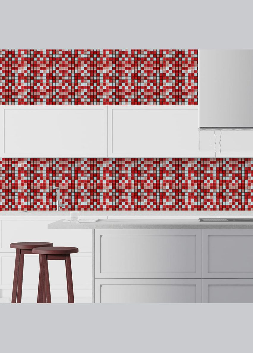 Мозаика из декоративного стекла красная 298х298х4,5мм SW-00002367 Sticker Wall (315790706)