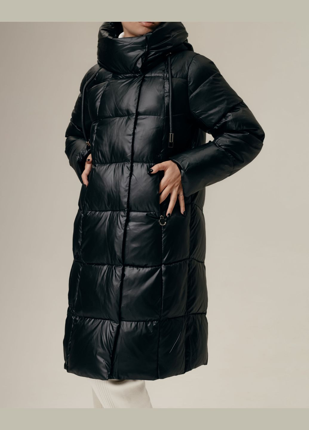 Черная зимняя куртка женская длинная черная Snow Owl