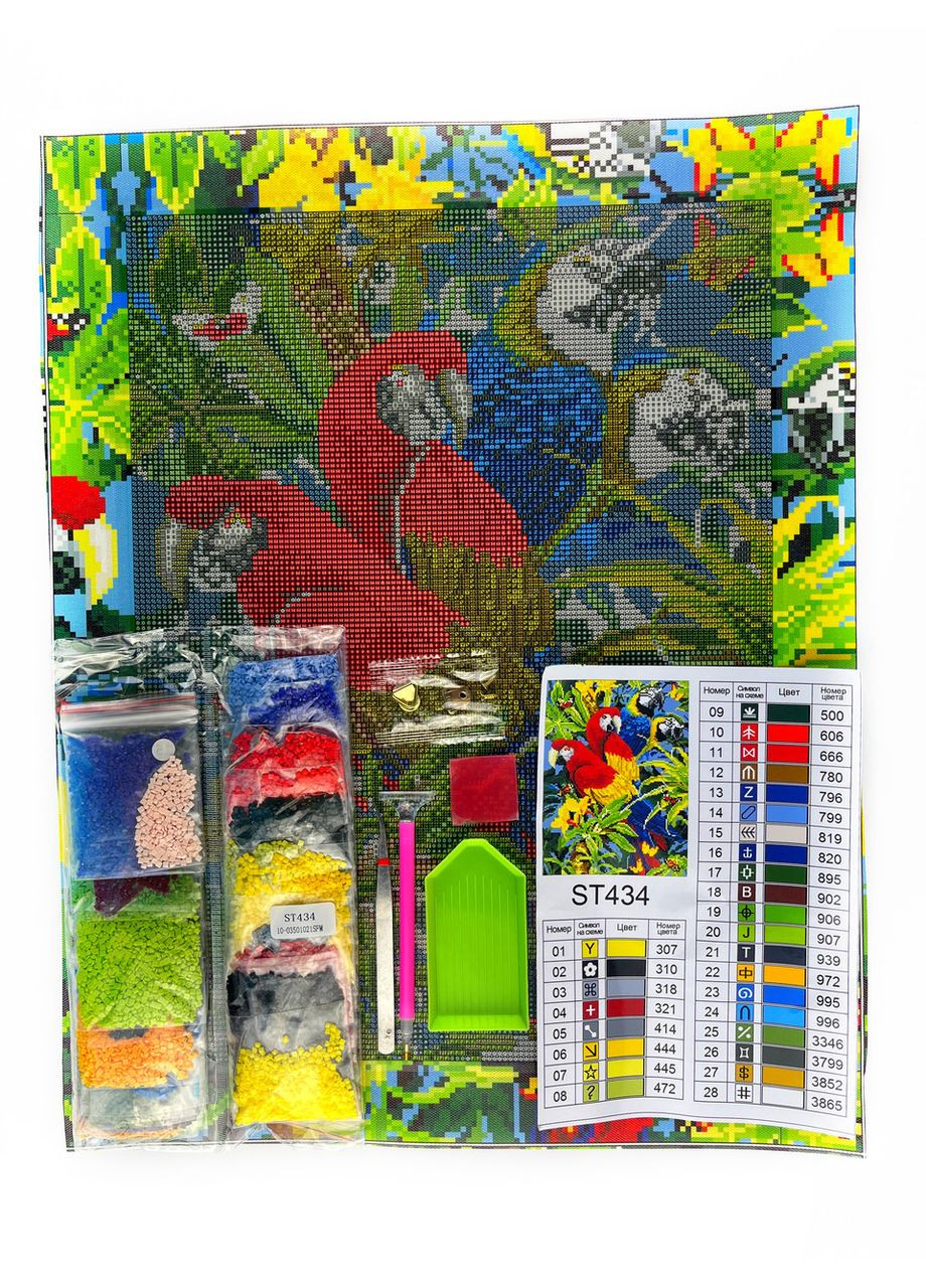 Алмазная мозаика 30х40см Попугаи ST434 ColorArt (299772240)