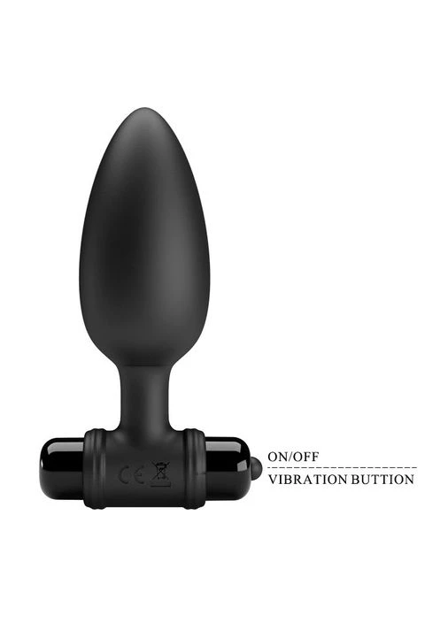 Анальная пробка Vibra Butt Plug II Black Pretty Love (383109015)