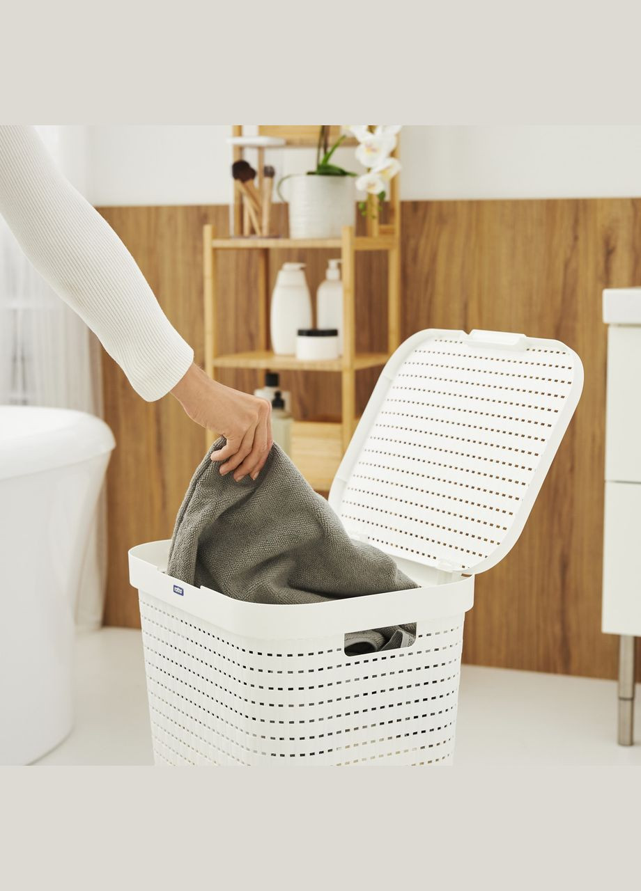 Корзина для білизни пластикова COUNTRY 55 л (10327) Rotho (334007183)