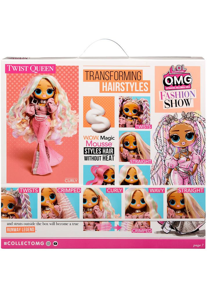 L.O.L. Surprise! O.M.G. Fashion Show Magic Mousse Модна зачіска королеви Твіст (584292) MGA Entertainment (304055076)
