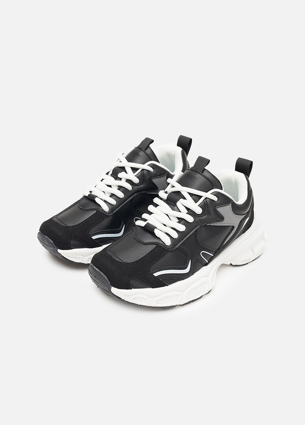 Женские кроссовки на плоской подошве цвет черный CB-00260218 Stilli чёрные демисезоны (309004187)