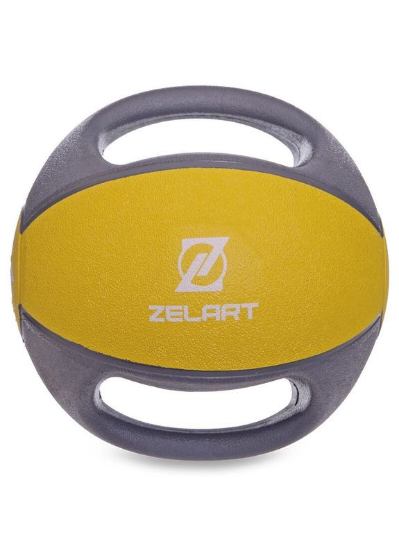 Медбол м'яч медичний дворучний з хватами (вага 4 кг) FI-2619-4 Zelart (367617639)