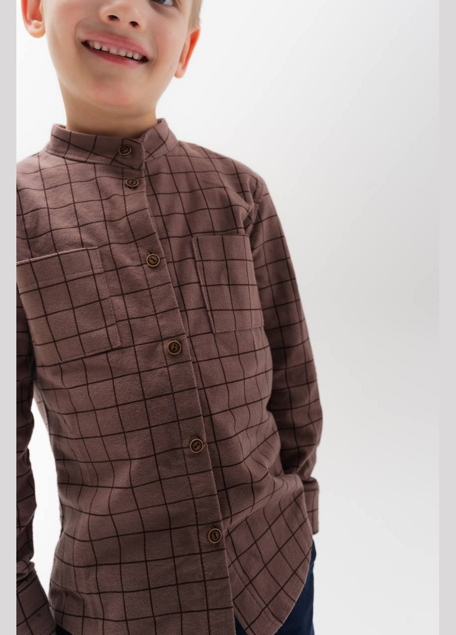 Коричневая повседневный, кэжуал, вечерний рубашка EVAN