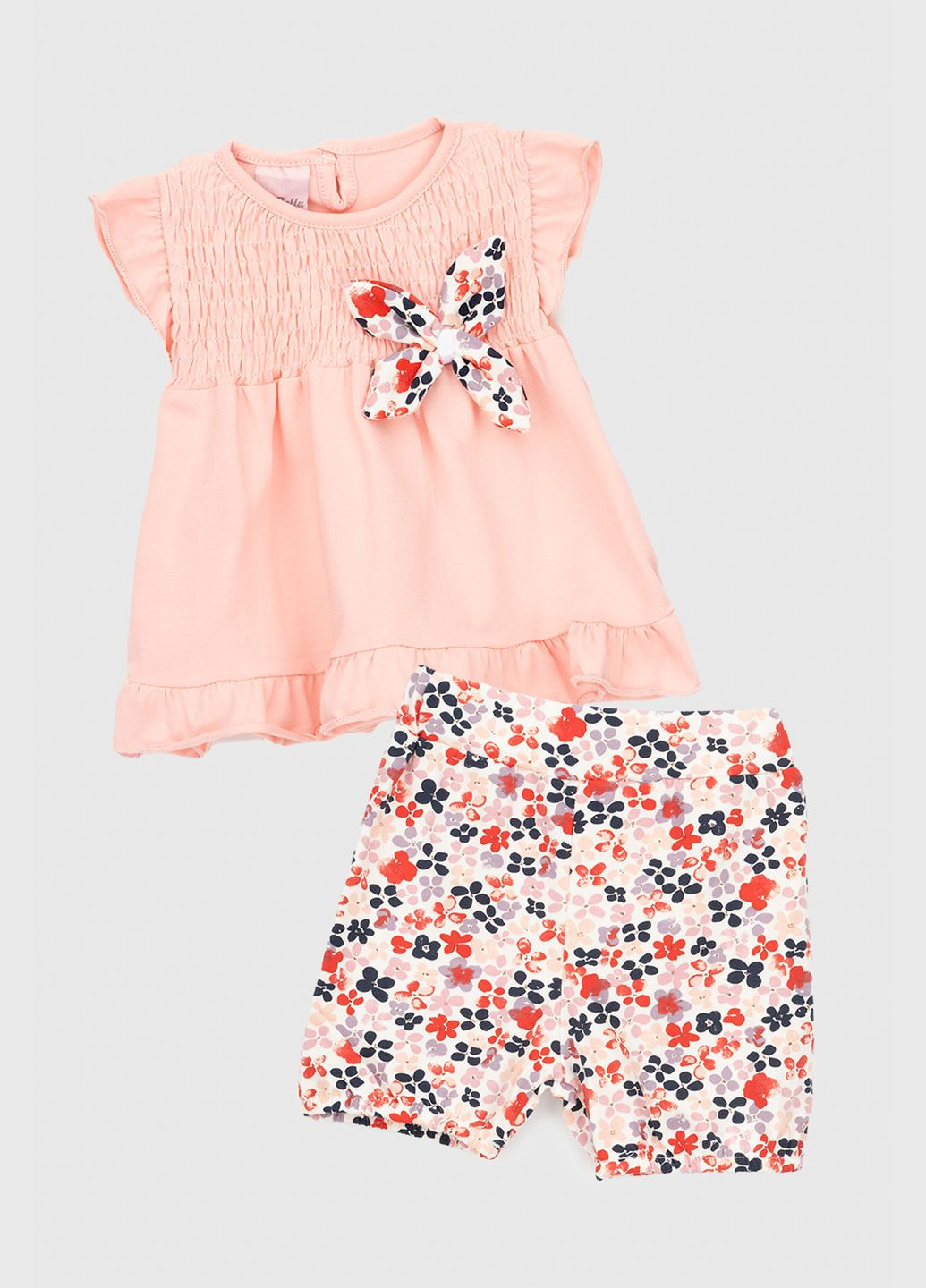 Розовый костюм (туника+шорты) Baby Show