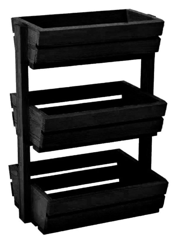 Стелаж для овочів і фруктів з дерева Часліта венге (ЯХТ-013412) No Brand (327849291)