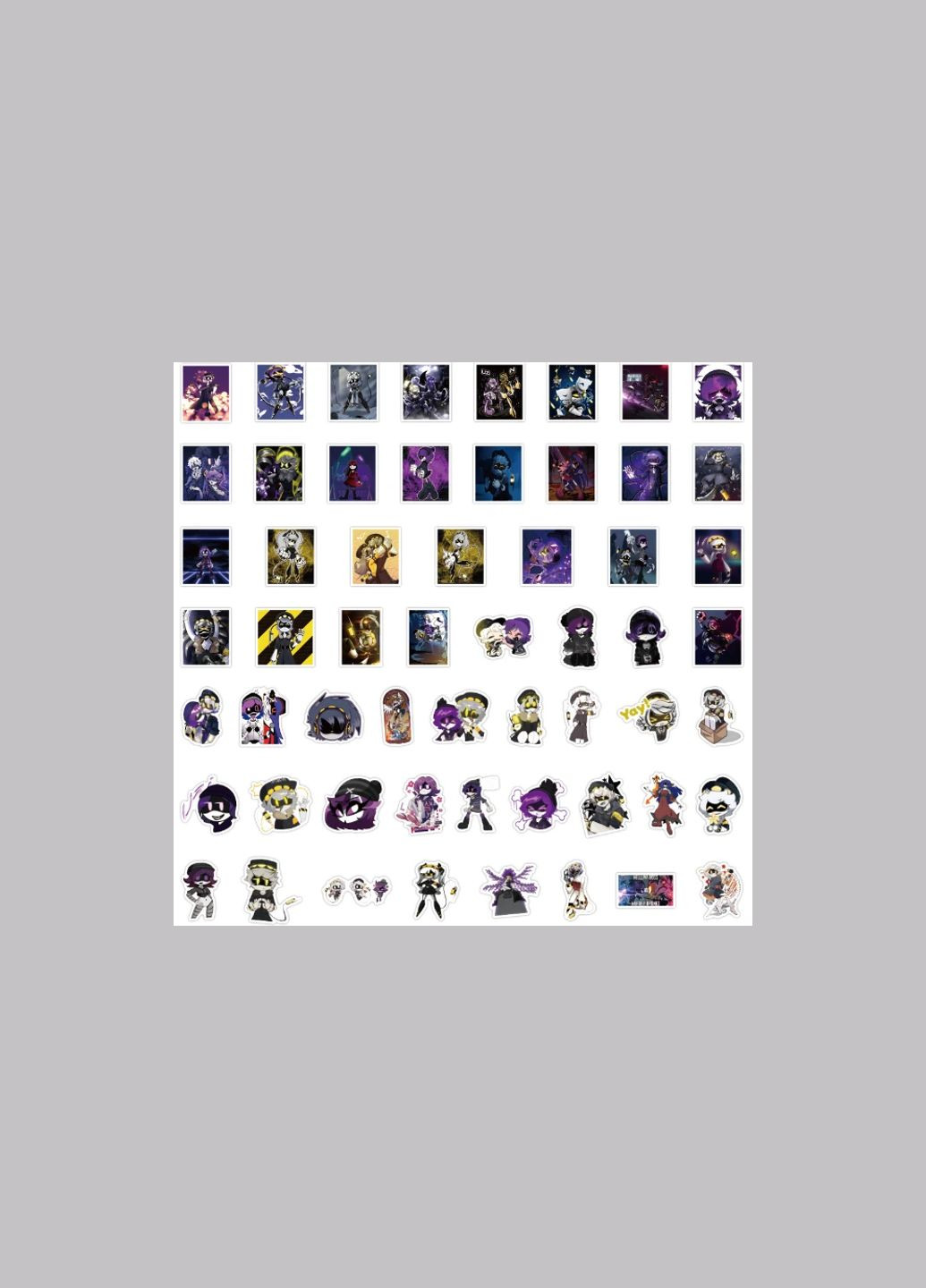 Набор наклеек Дроны Убийцы Murder Drones стикеры 50 штук стикерпак стикербомбинг на ноутбук самокат гаджеты No Brand (322931128)