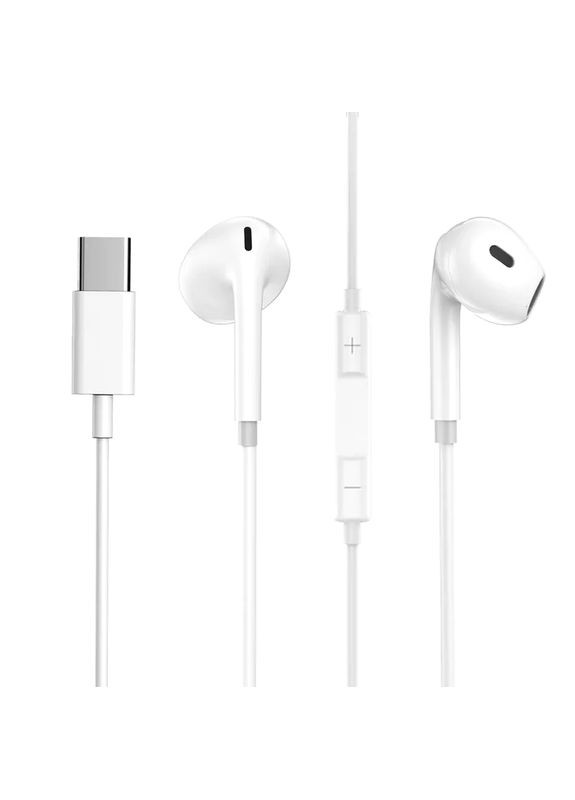 Наушники с микрофоном A237 EarPhone Type-C- белый Aspor (367602752)