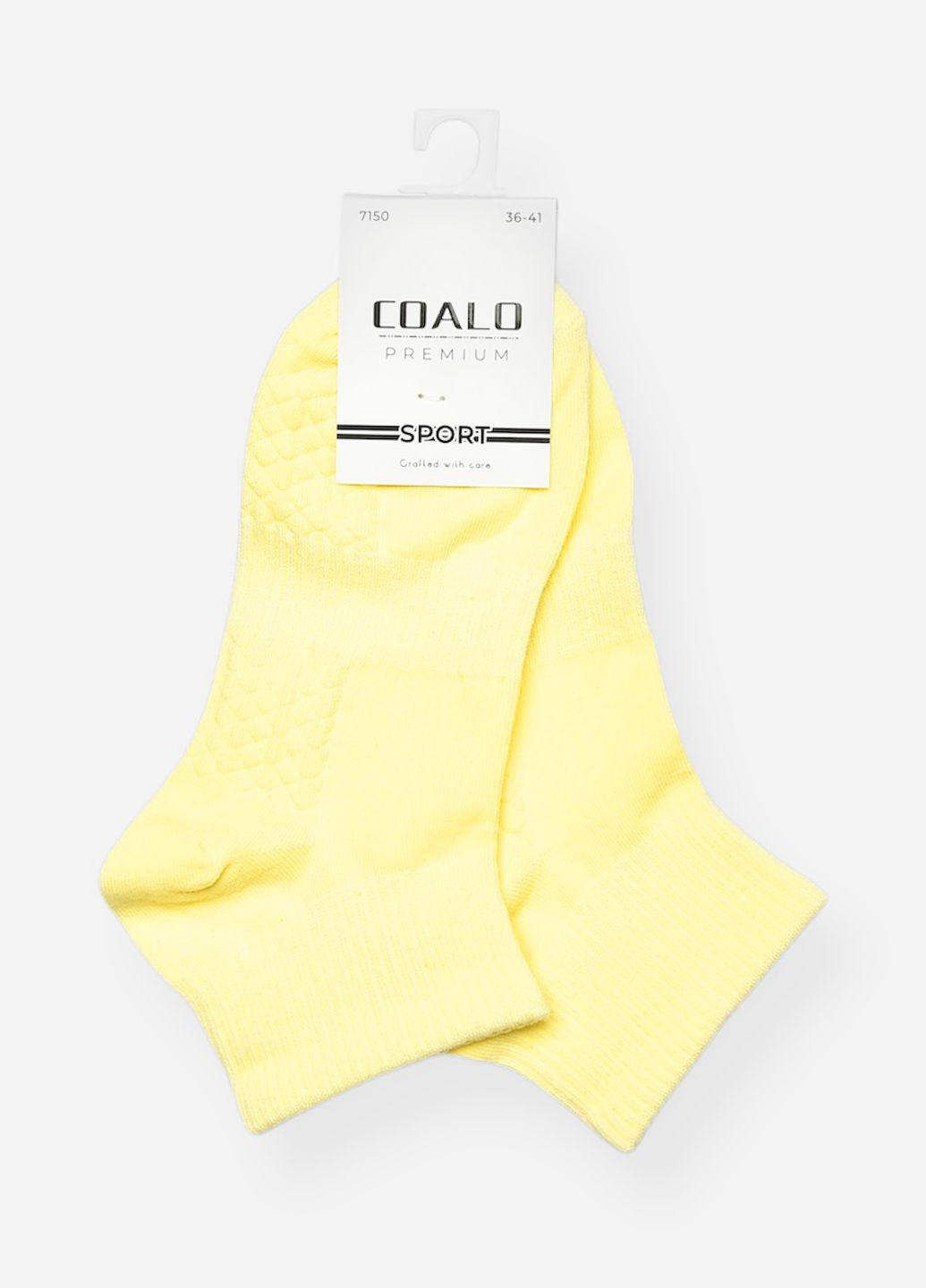 Жёлтые носки женские демисезонные спортивные светло-желтого цвета Let's Shop однотонные (328559457)