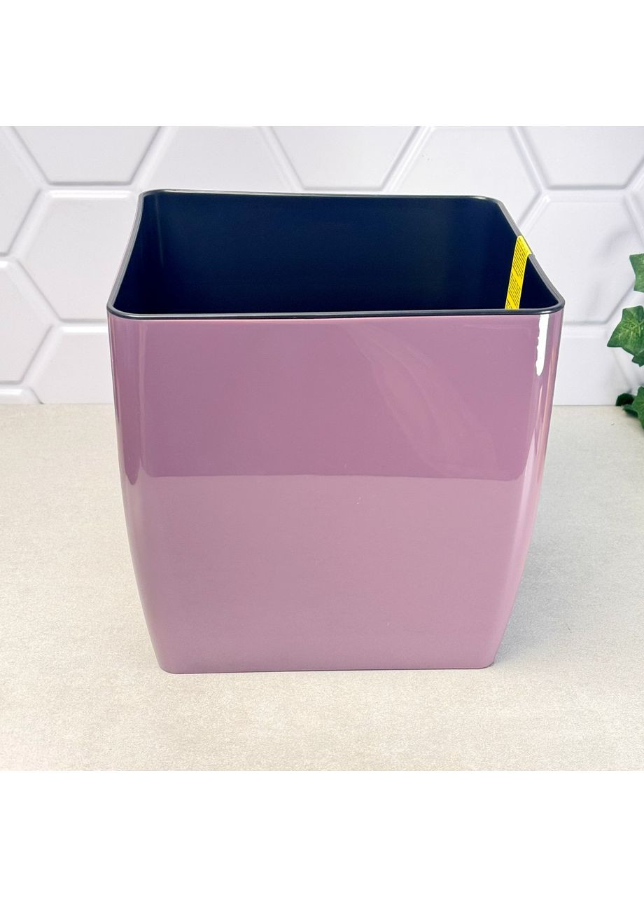 Квадратний вазон для кімнатного куща 27*27*26 14л, Квадро Фіолет Алеана (365815048)