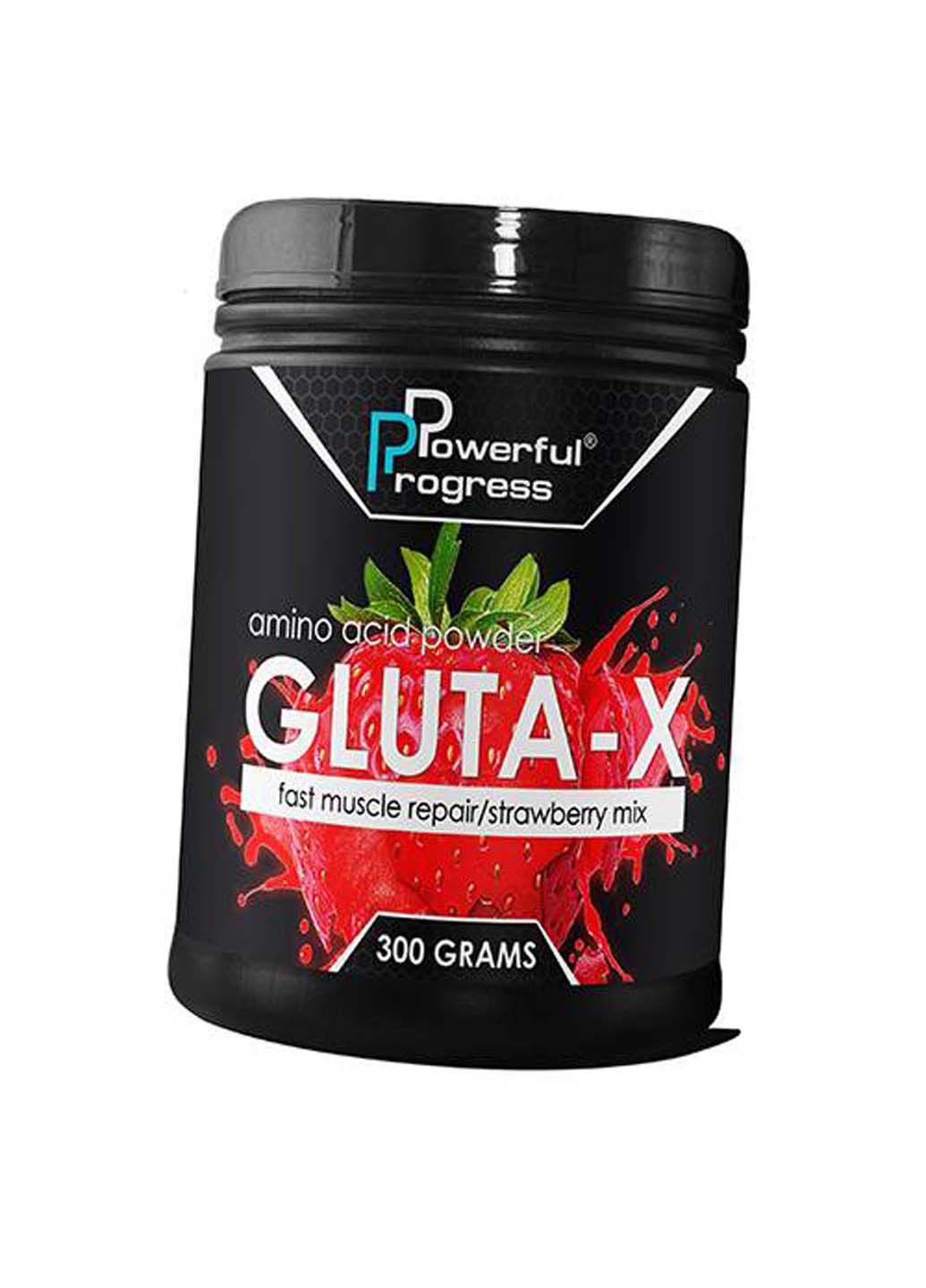 Амінокислота глютамін Gluta-X 300г Полуниця Powerful Progress (285793995)
