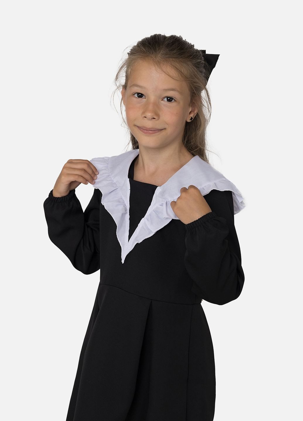 Чёрное платье для девочки цвет черный цб-00251240 Yuki (298729134)