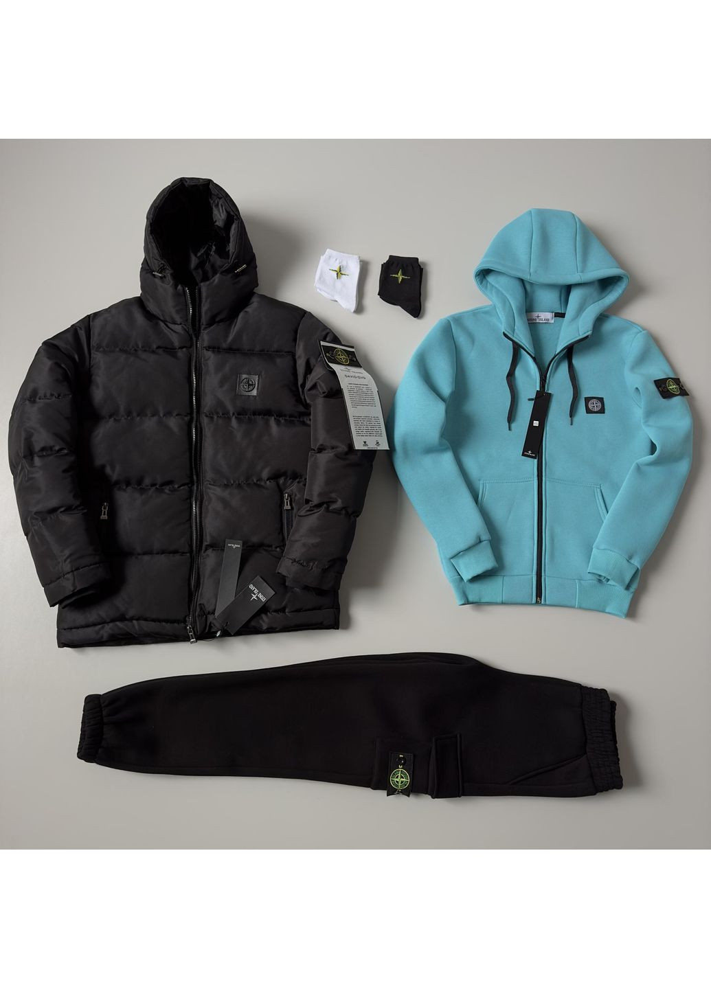 ❄️ Набір зима Stone: куртка-зіп худі-штани-2 пари шкарпетки❄️ No Brand (361021852)