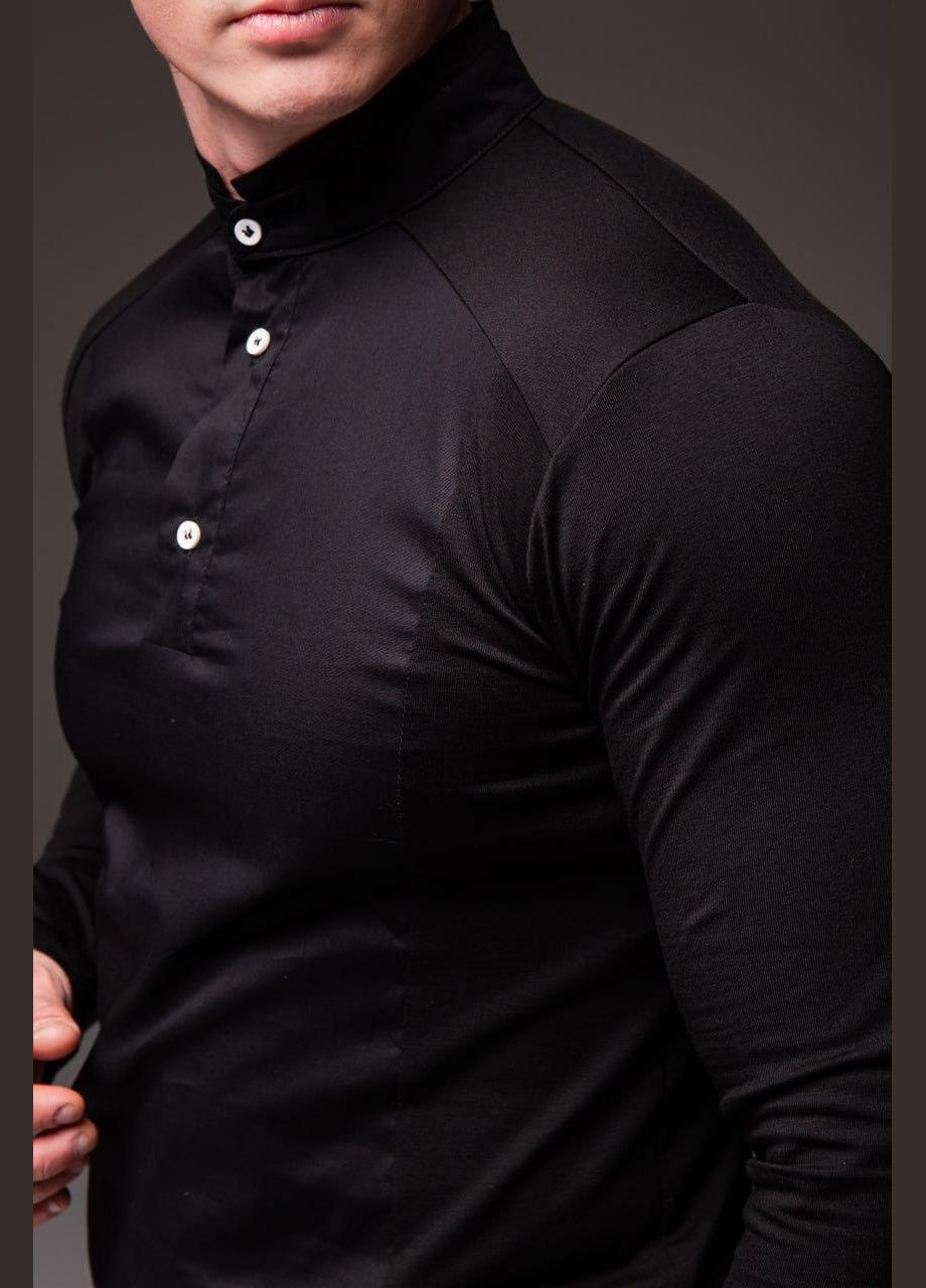 Черная праздничный рубашка однотонная JUGO