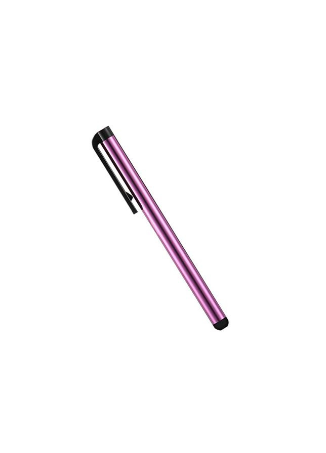 Стилус ємнісний, з пластиковою ручкою, алюмінієвий колір фіолетовий ЦБ-00224830 No Brand (278747649)