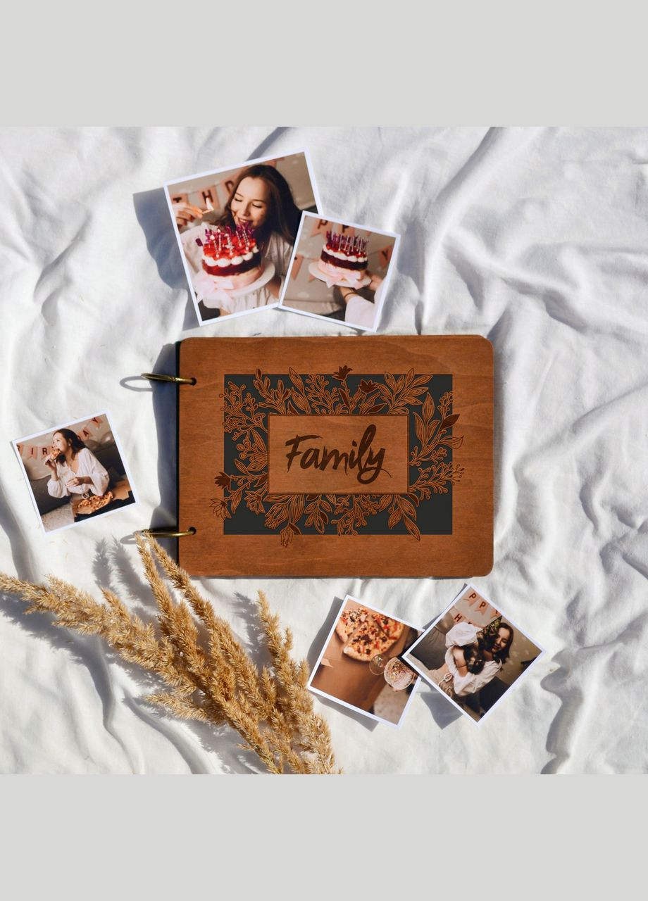 Крафтбук "FAMILY" з темною обкладинкою та чорними сторінками Your Magnets (336954817)